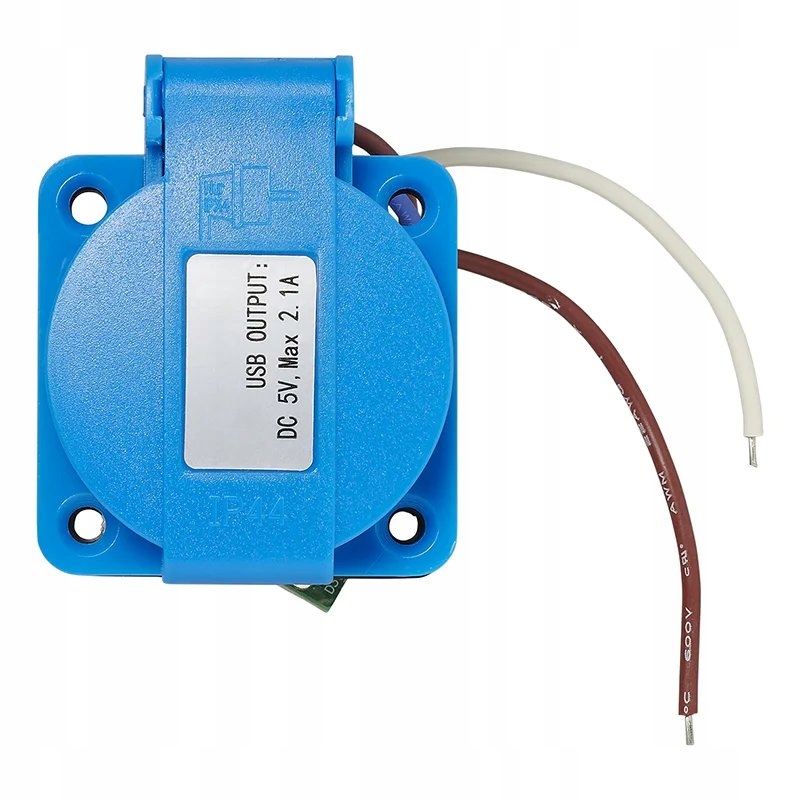 GNIAZDO USB MONTAŻOWE 2,1A z klapką kamper obudowa hermetyczne Marka Proplus