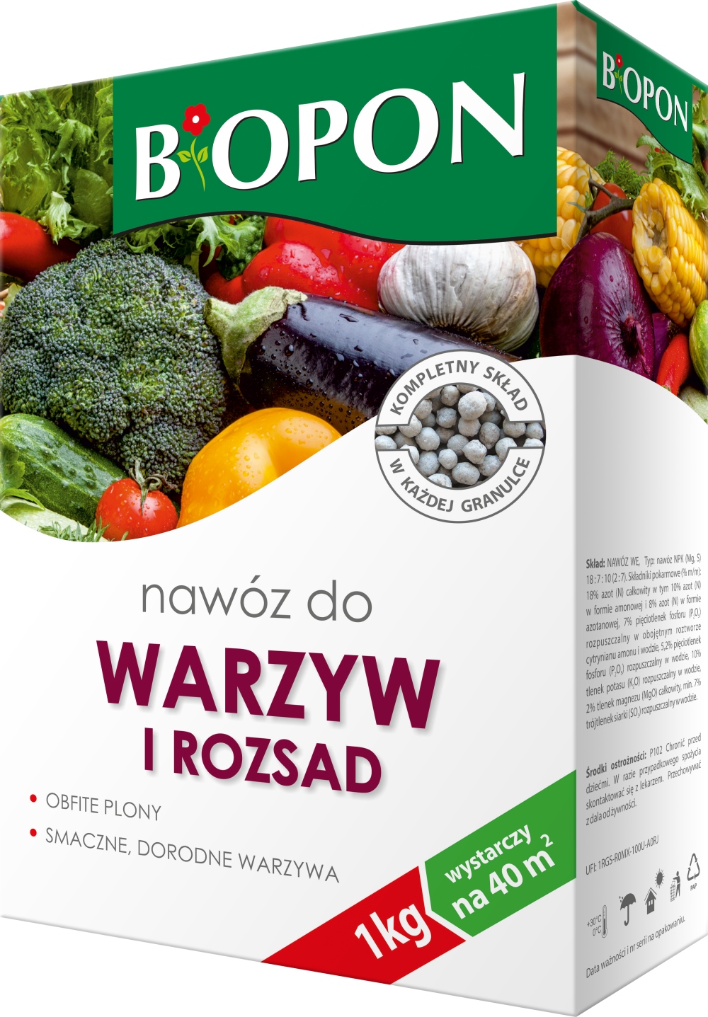 

Nawóz do Warzyw Biopon 1KG Granulowany rozsady