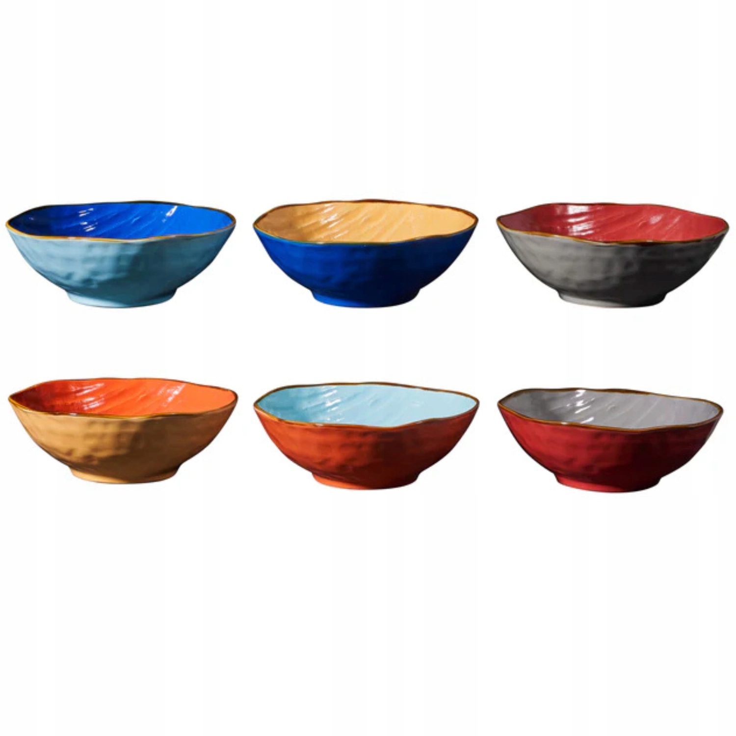 Sada misiek Novita Home veľké na ovocie, rustikálne šaláty, farebné, 6 kusov