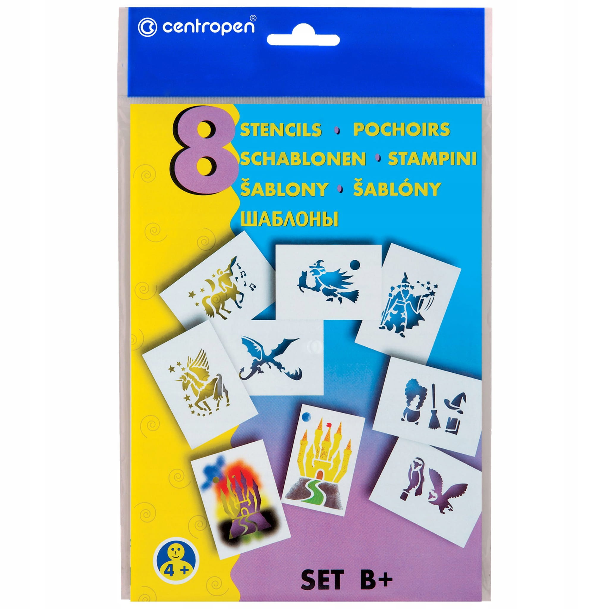 SZABLONY B+ DO RYSOWANIA MALOWANIA Z MOTYWEM BAJEK MAGIA CZARY 8 ARKUSZY