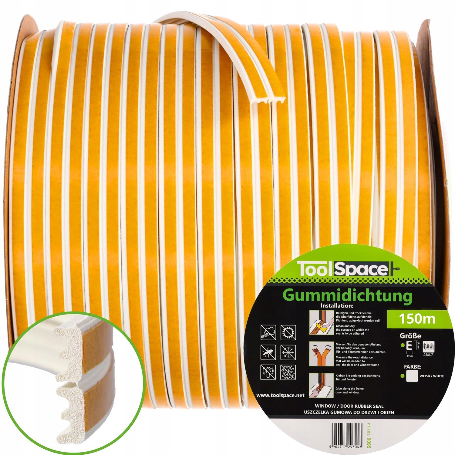 samolepicí pro okna E 150 m Bílé