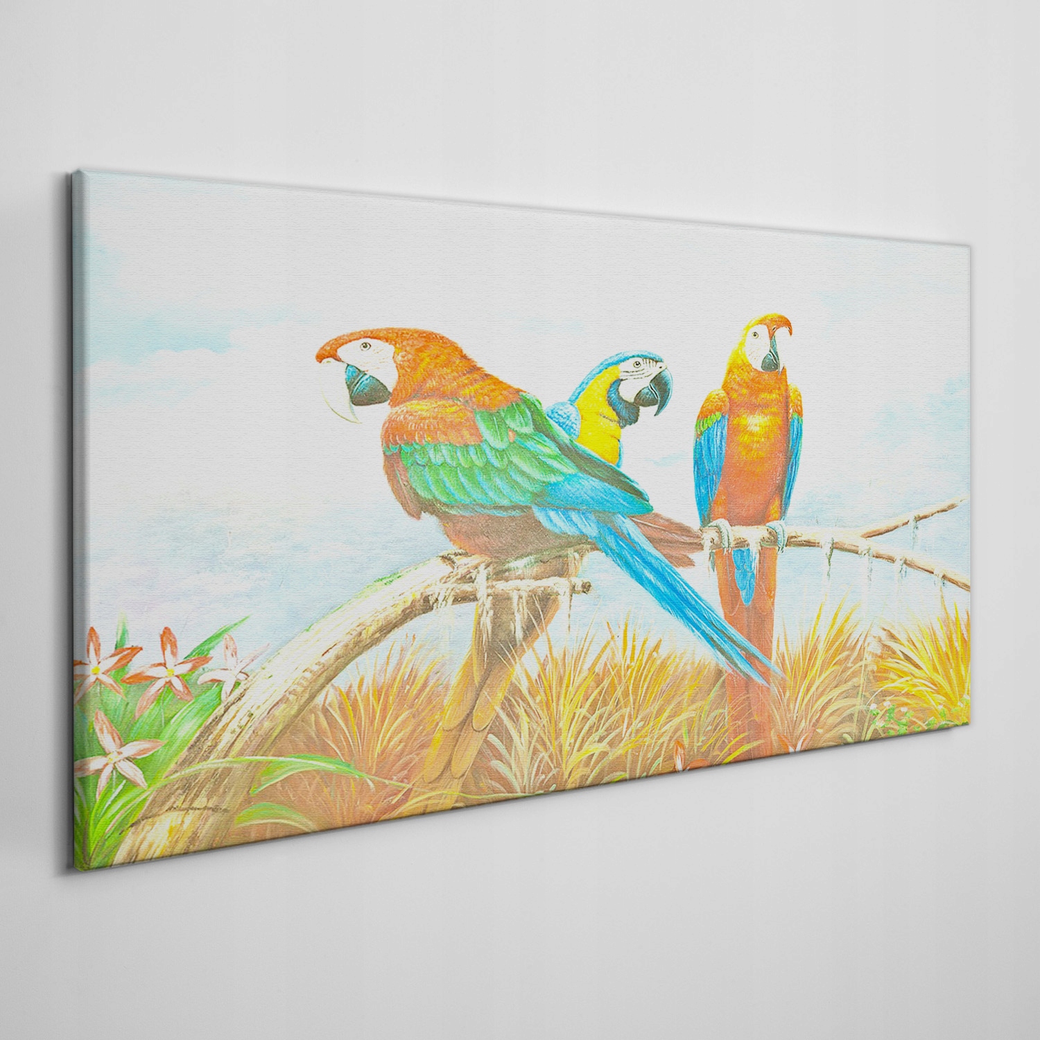 

Obraz płótno Zwierzę ptaki papuga chmury 120x60 cm