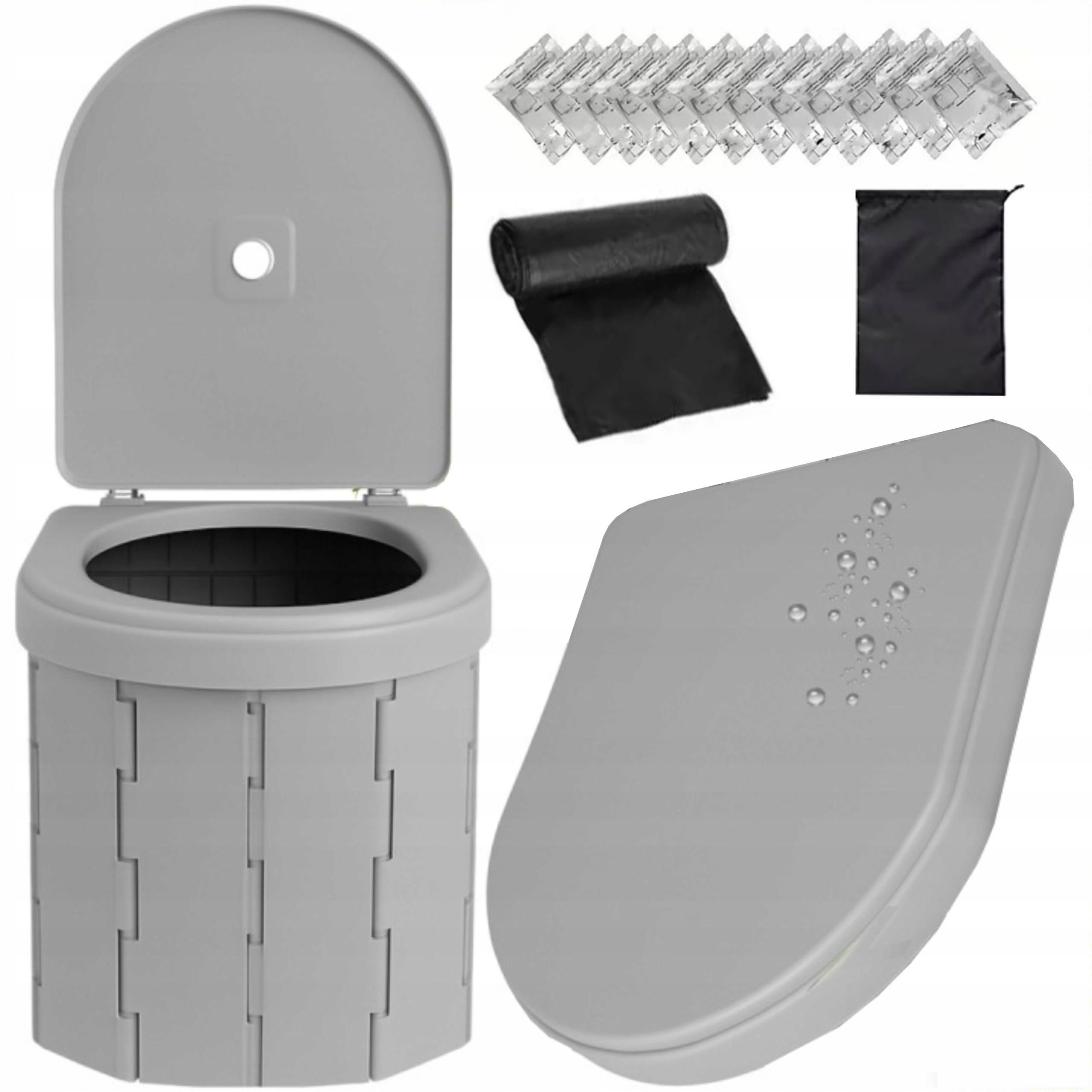 Toaleta Turystyczna Składana Przenośna Worki Pokrowiec Do Kampera i Namiotu