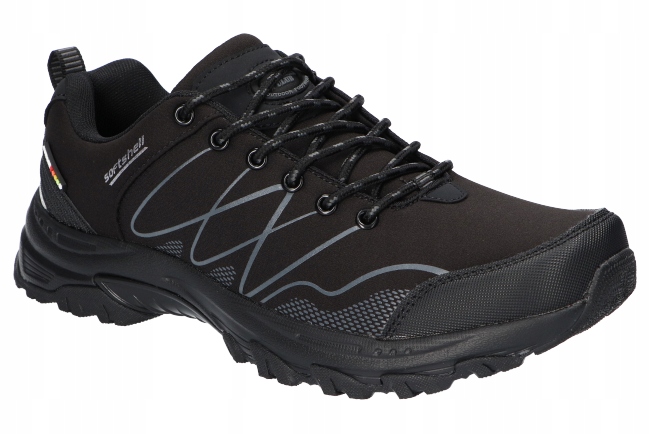 American Club WT249 Originální Trekové Boty Pánské Softshellové Černé 42