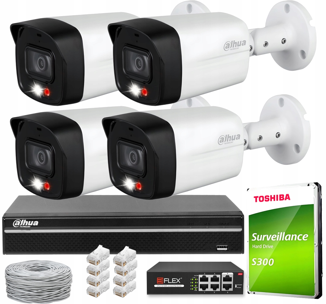 Monitorovanie Ip Sada na rozšírenie 4 kamier 4Mpx PoE Ir/led 30m Aplikácia