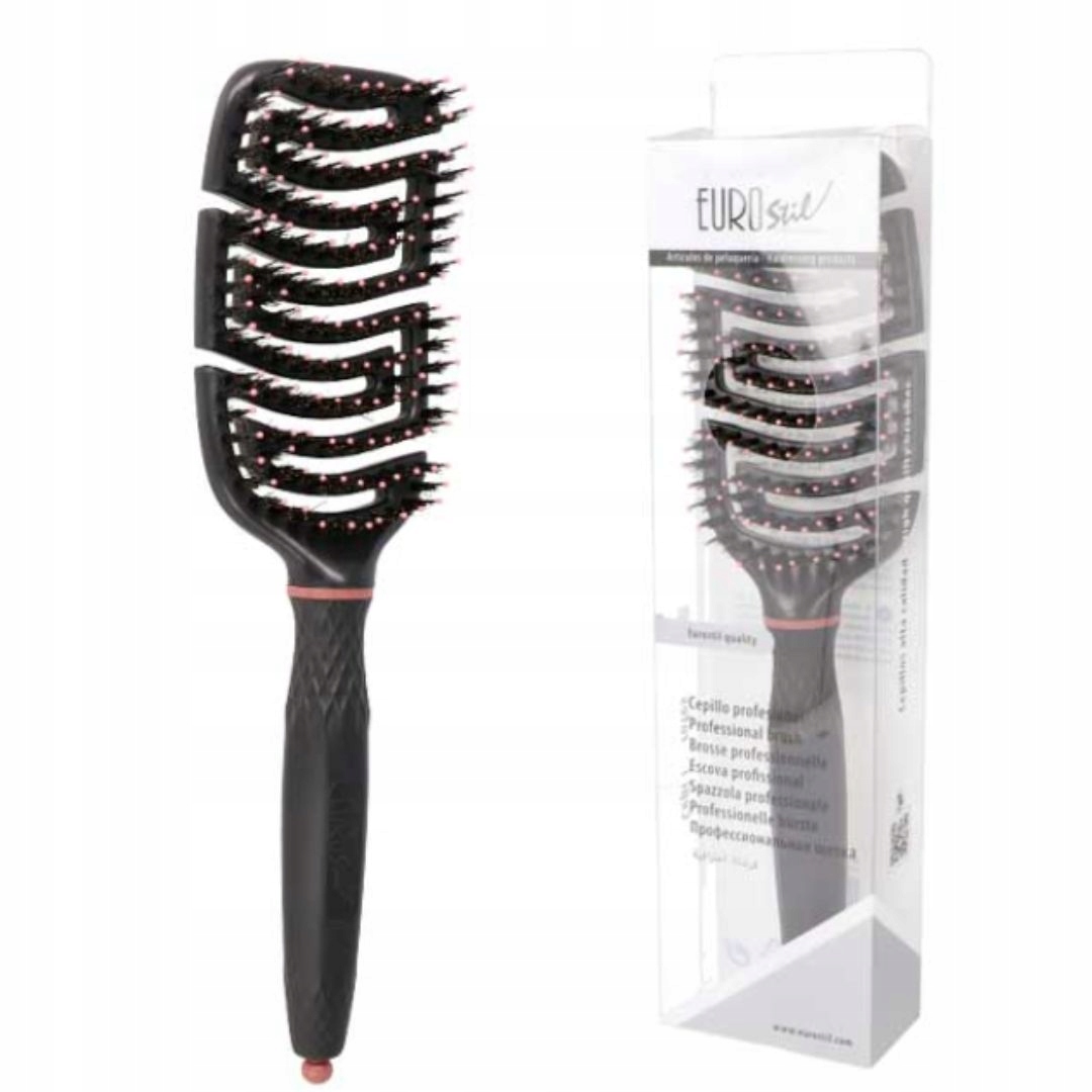 Eurostil Szczotka Szkieletowa Fingerbrush Czarna ze szpikulcem