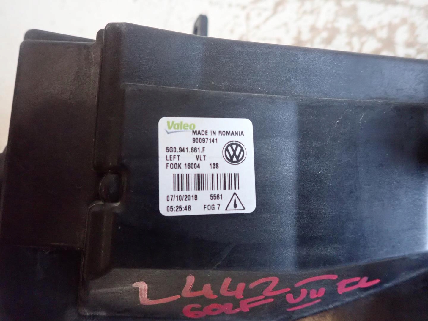 Nebelscheinwerfer links VW GOLF VII LIFT 2017 5G0941661F