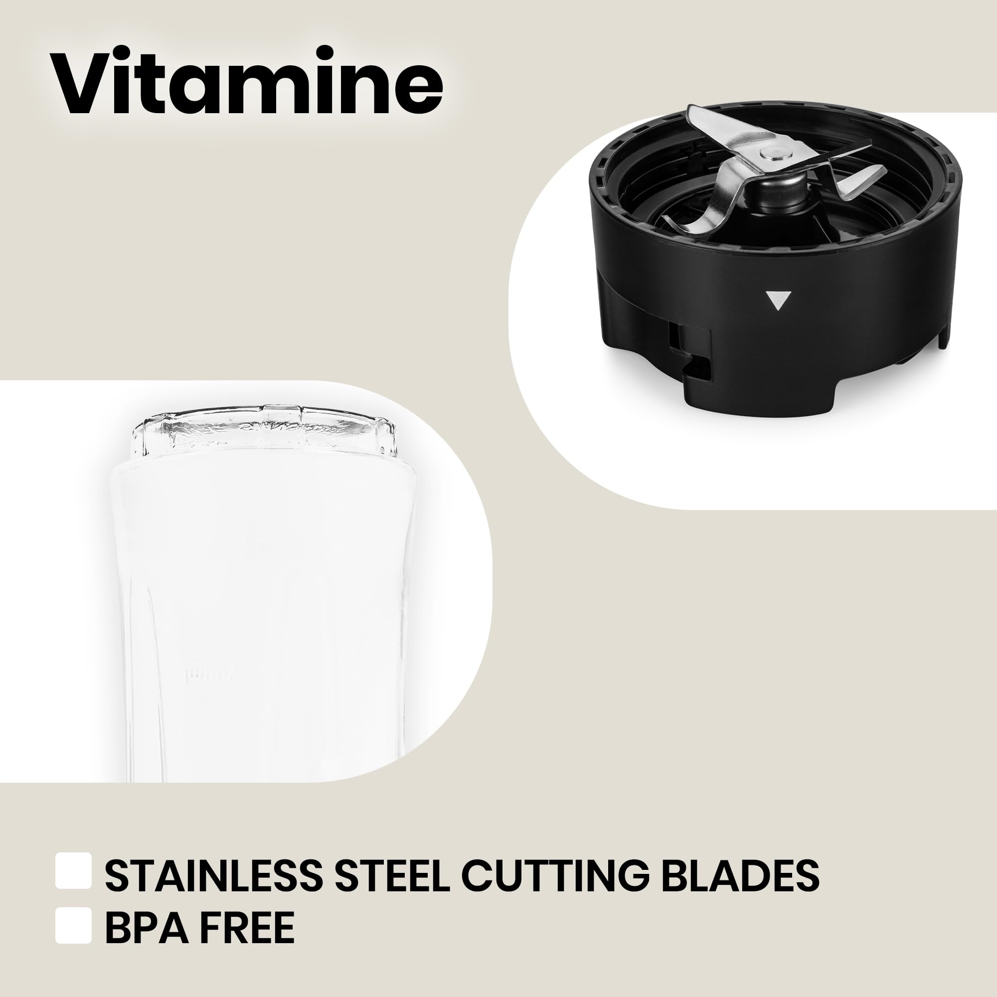 ZEEGMA Vitamine Blender 4w1 1050W 1L Mikser Sokowirówka Młynek Do Kawy — miniatura 6