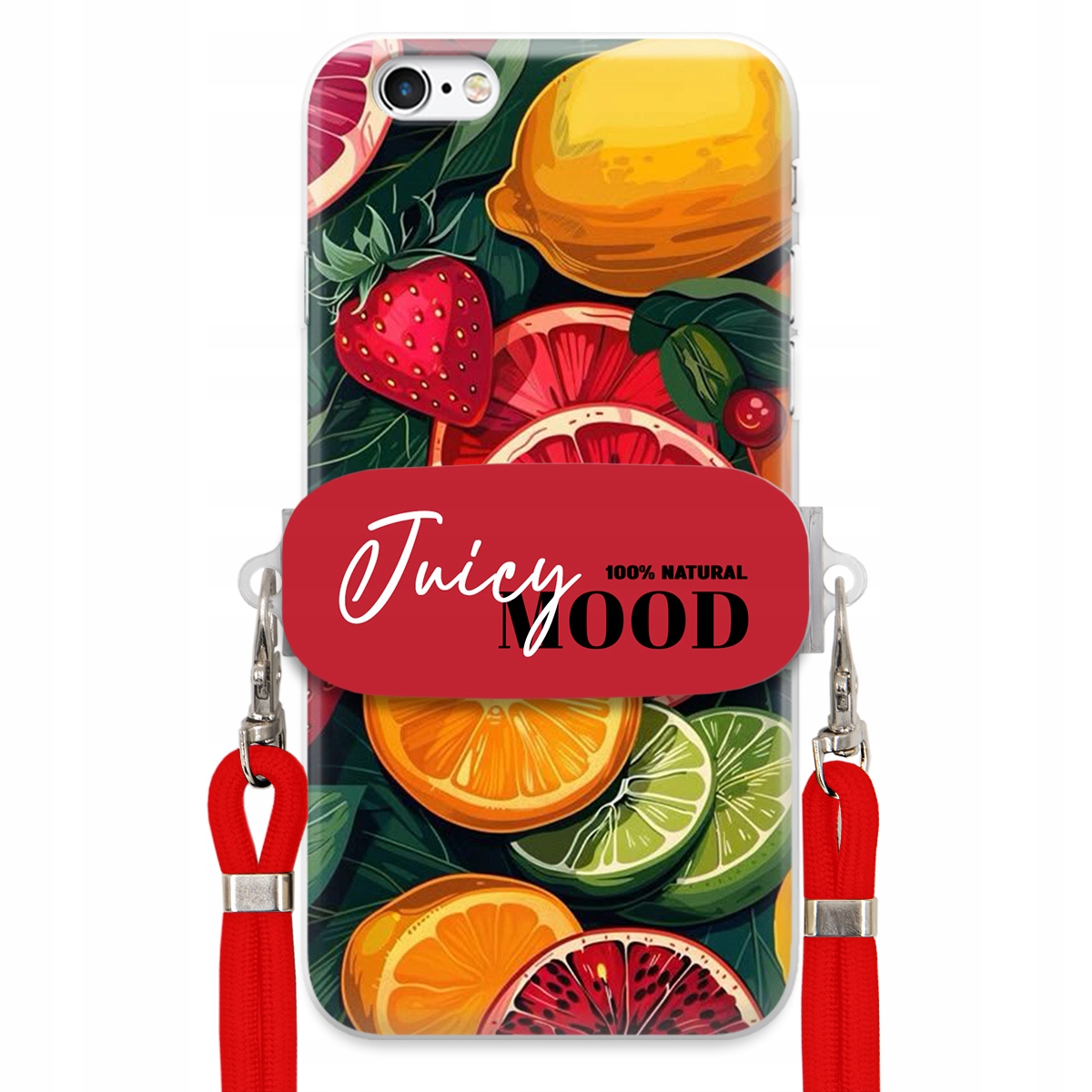 Pouzdro pro iPhone 6 Plus Červené vodítko Crossbody Držák Módní Juice Mood