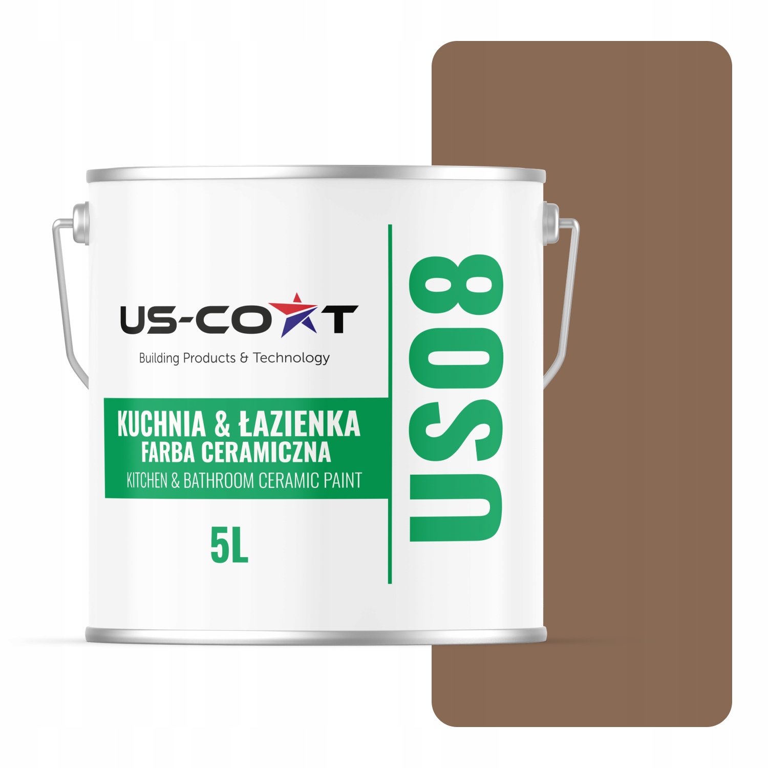 Keramická Farba Kuchyňa Kúpeľňa Farba Hnedá Tmavá H4917 Mat 5L Nástenná