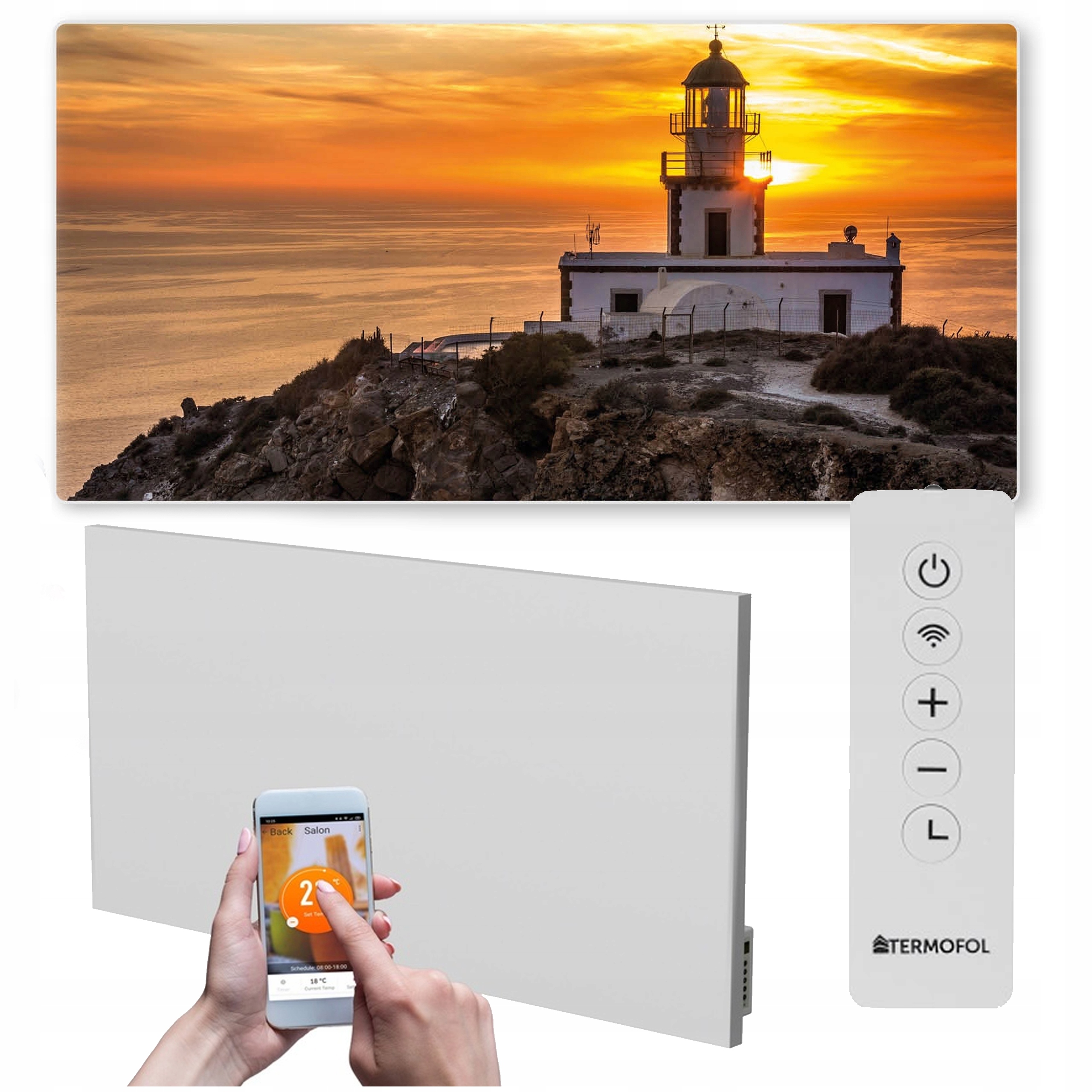 Infračervený obrazový ohrievač 700 W 120 x 60 cm WiFi