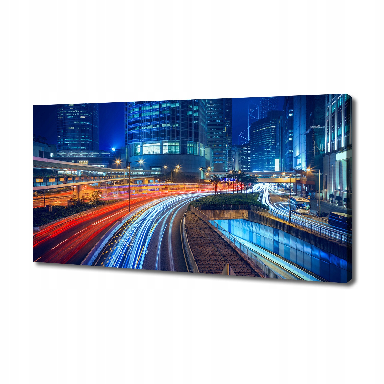 Foto obraz na plátně Hongkong v noci 140x70 cm