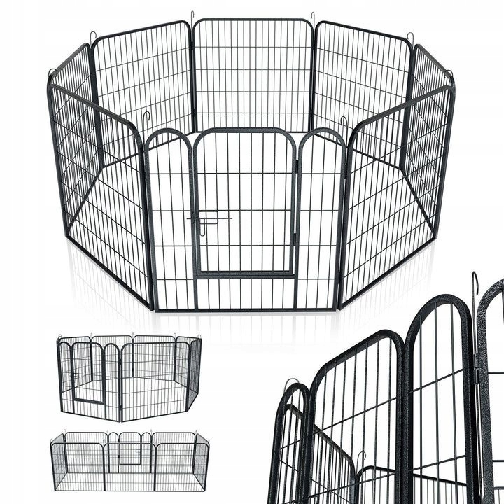 Levně Ohrádka pro štěňata a malá zvířata, ocelová, 160x160x60 cm,