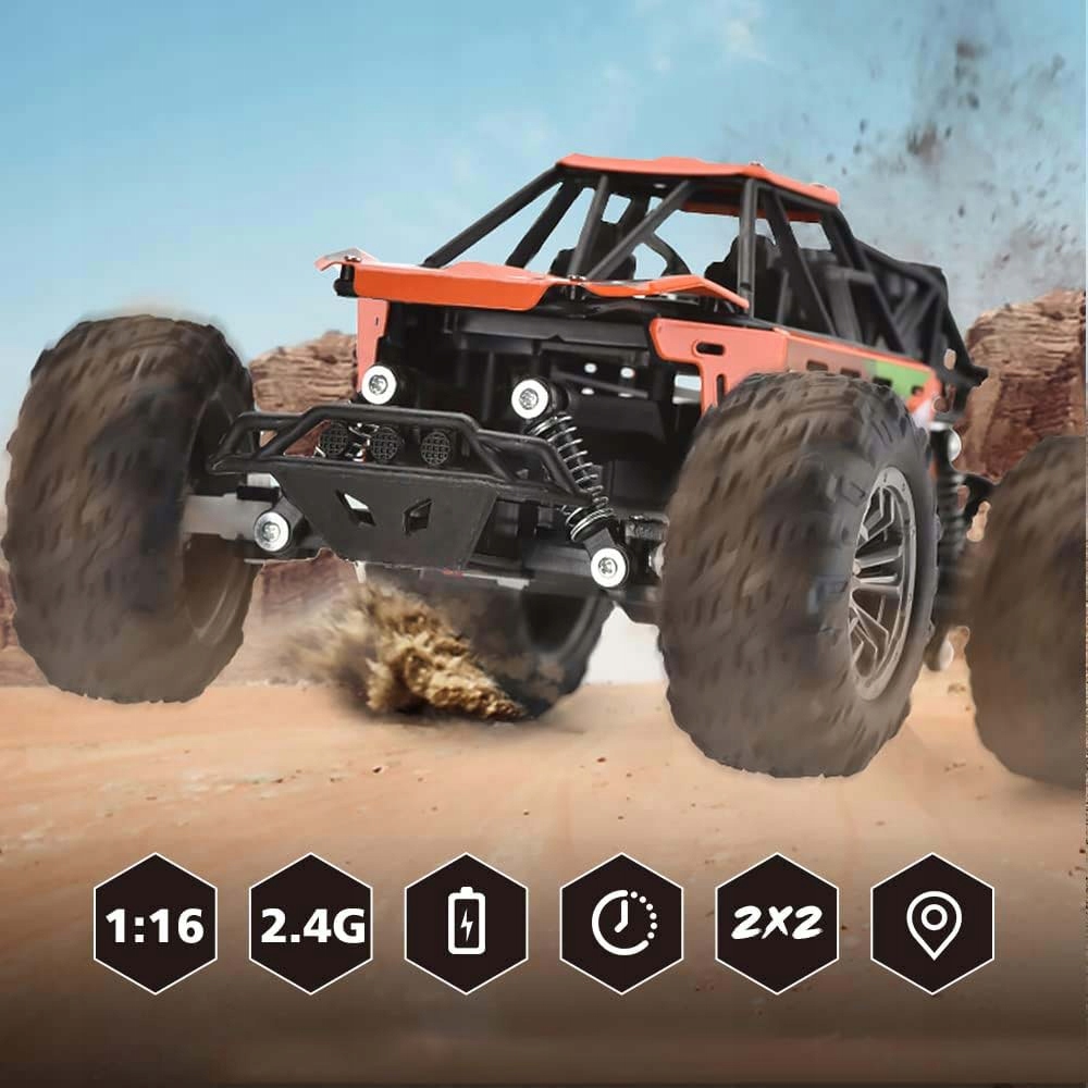 SAMOCHÓD STEROWANY ZDALNIE 2,4 GHZ 1:16 RC MOTORYZACJA POJAZDY TERENOWE RC Marka bez marki