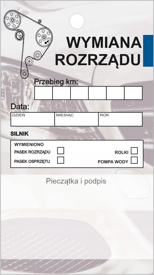 Zawieszki serwisowe 2 szt wymiana rozrządu