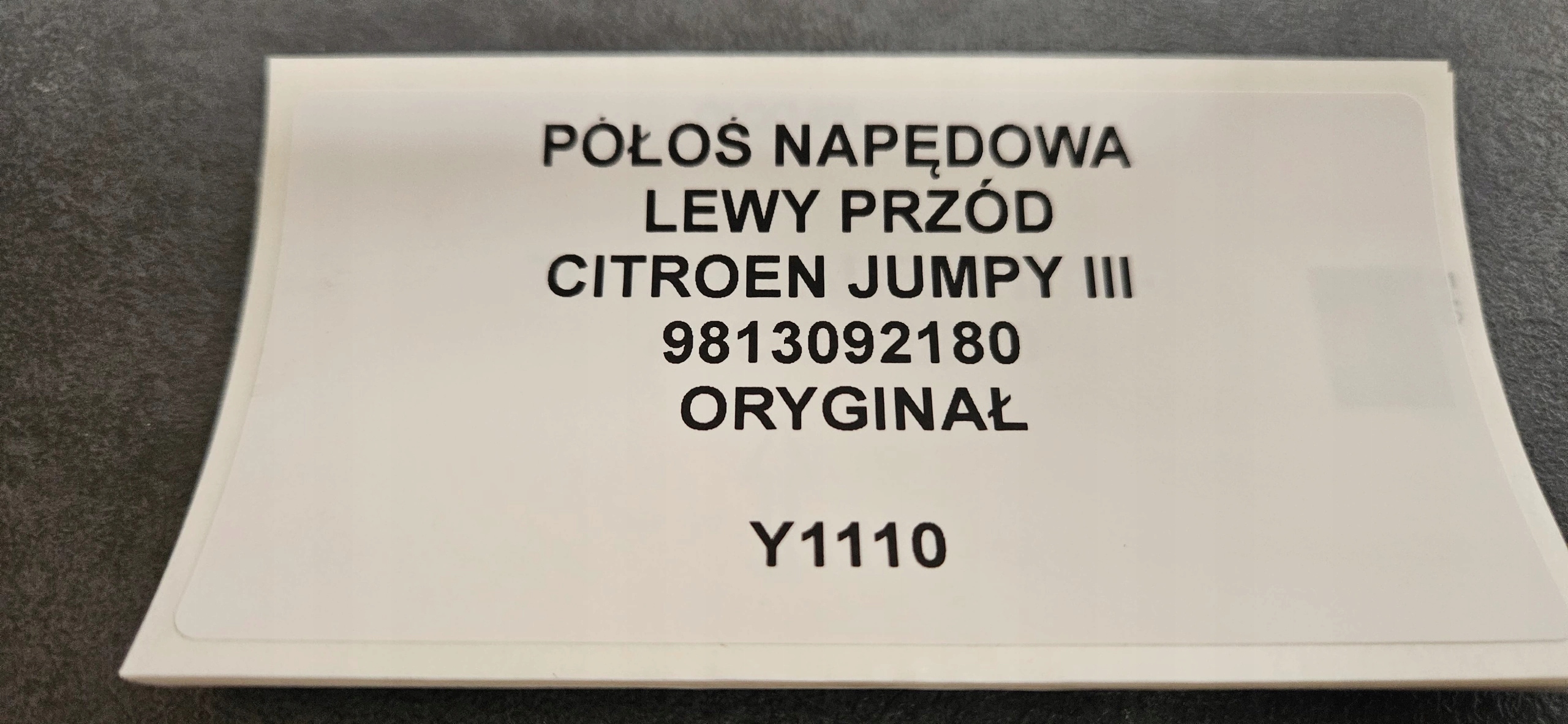 semi-axis NAPEDOWA left front CITROEN JUMPY III