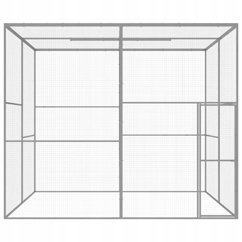 Levně vidaXL Klec pro kočky, 3 x 3 x 2,5 m, ocel galvanizovaná