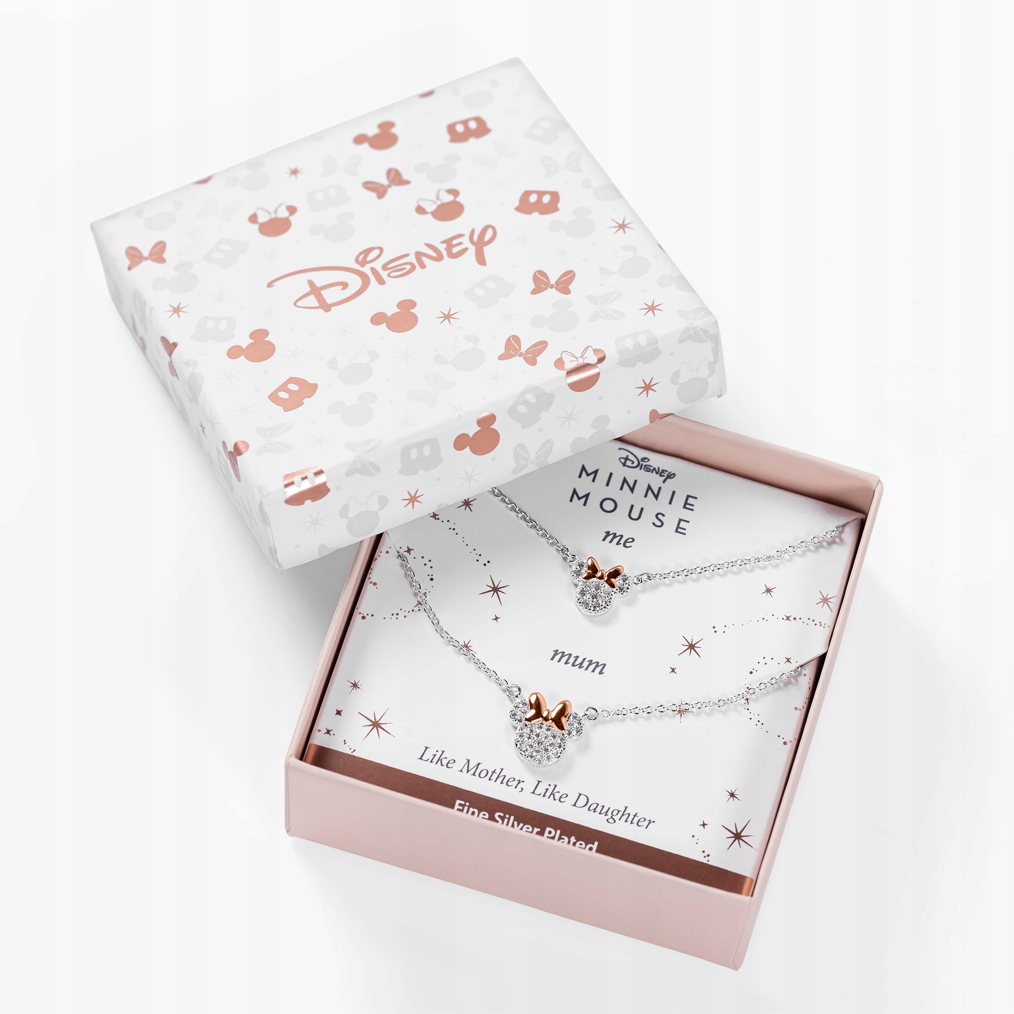 Minnie – Sada pro matku a dceru – 2 náhrdelníky z lesklé mosazi