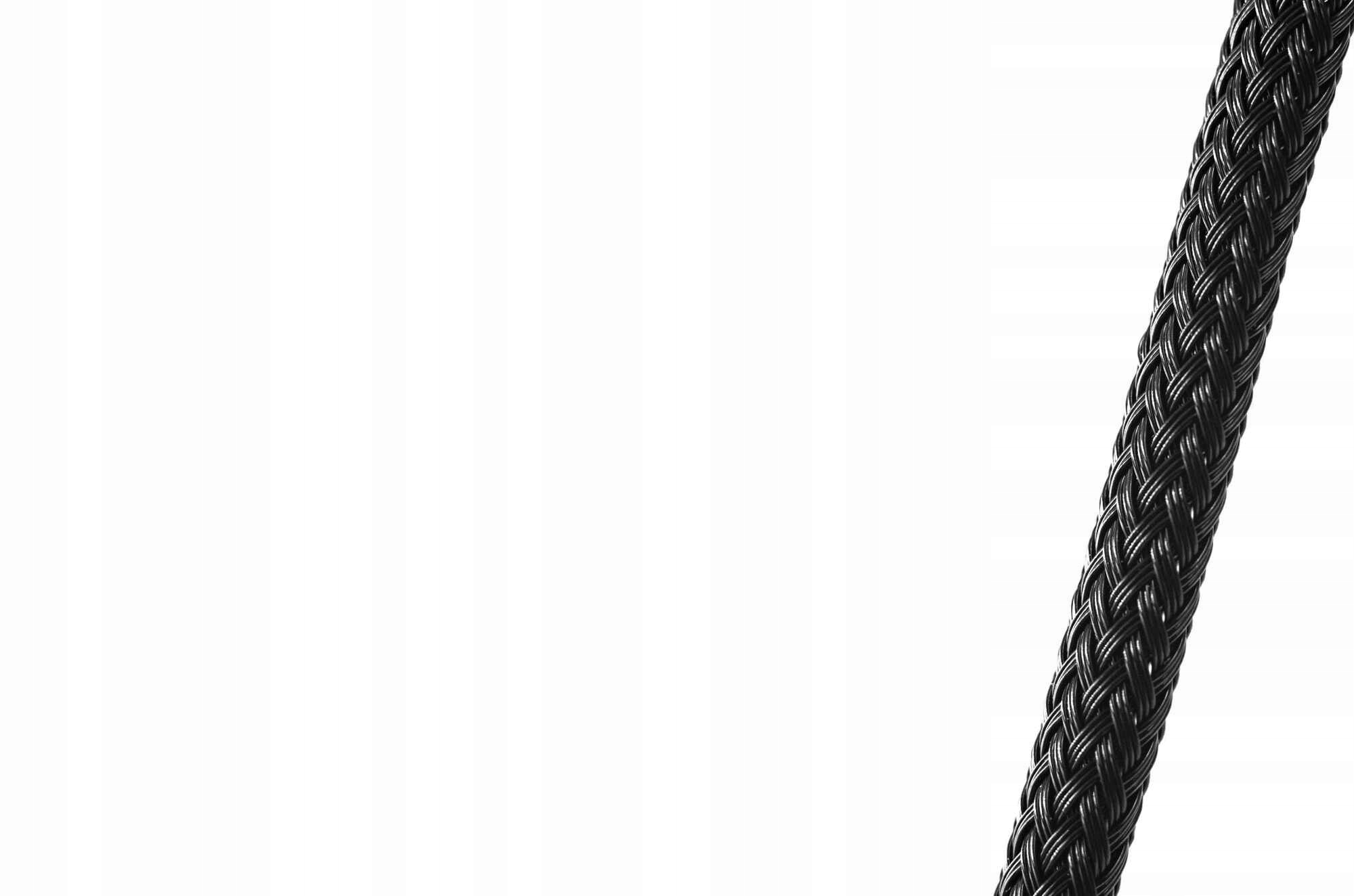 Oplot poliestrowy gęsto tkany NA KABEL, OCHRONA śr. 4 mm - czarny