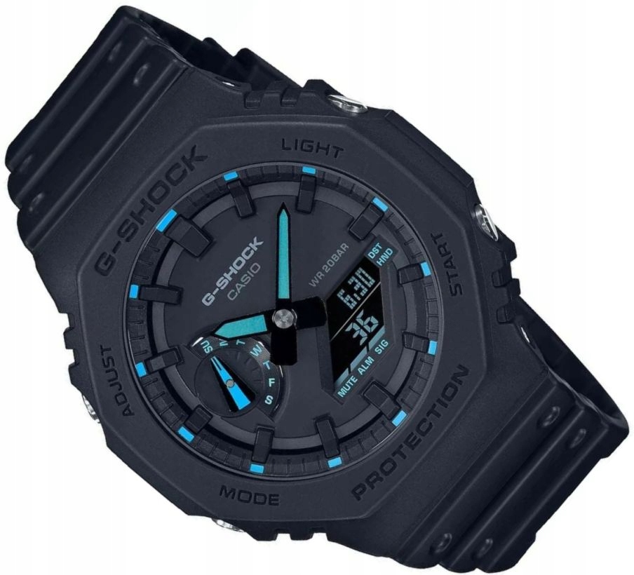 Sportovní Pánské Hodinky Casio G-shock GA-2100-1A2ER Neonově Uhlíkové Černé