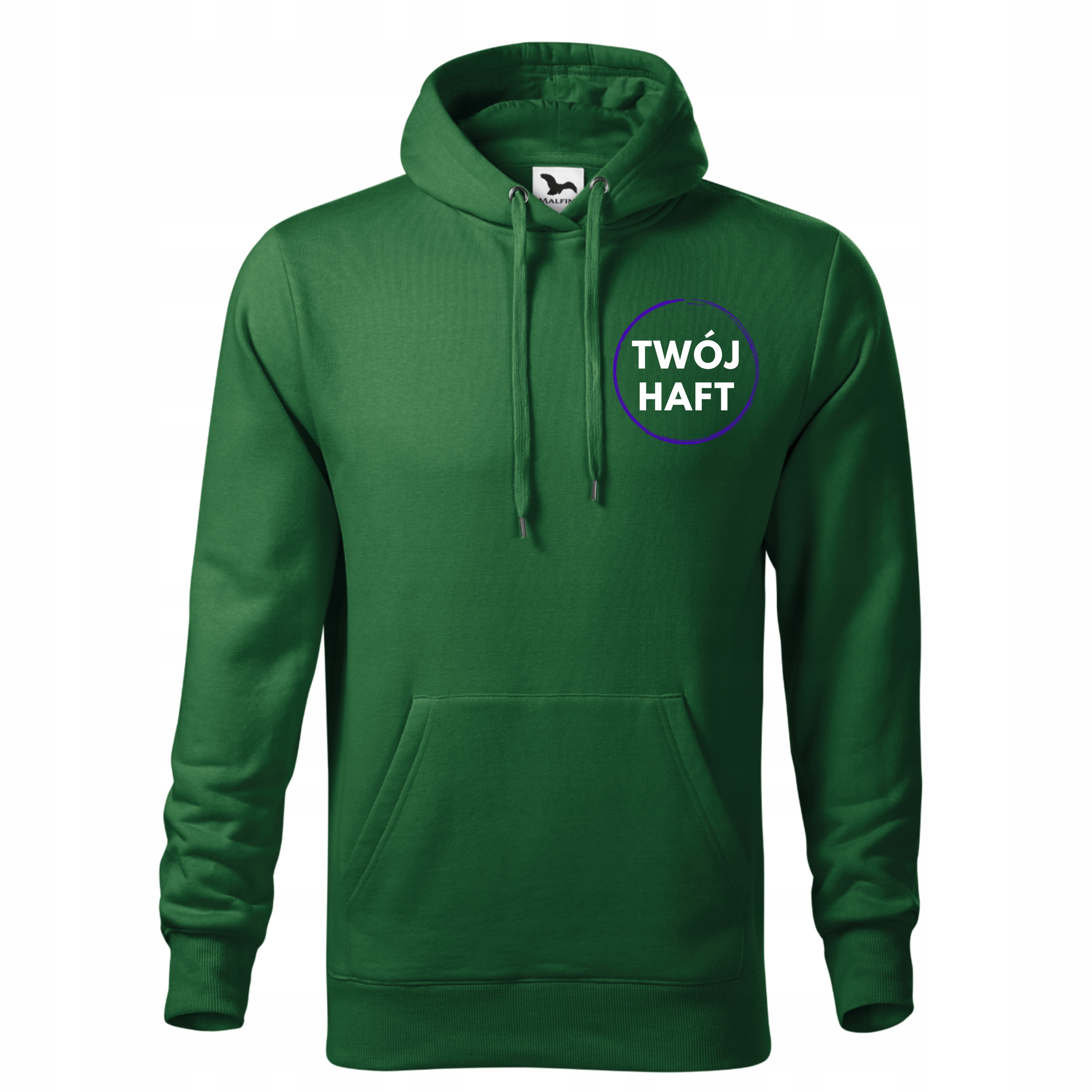 Pánská Mikina S Logem Firemy, Firemní Reklama, s výšivkou, Lahvově Zeleň S