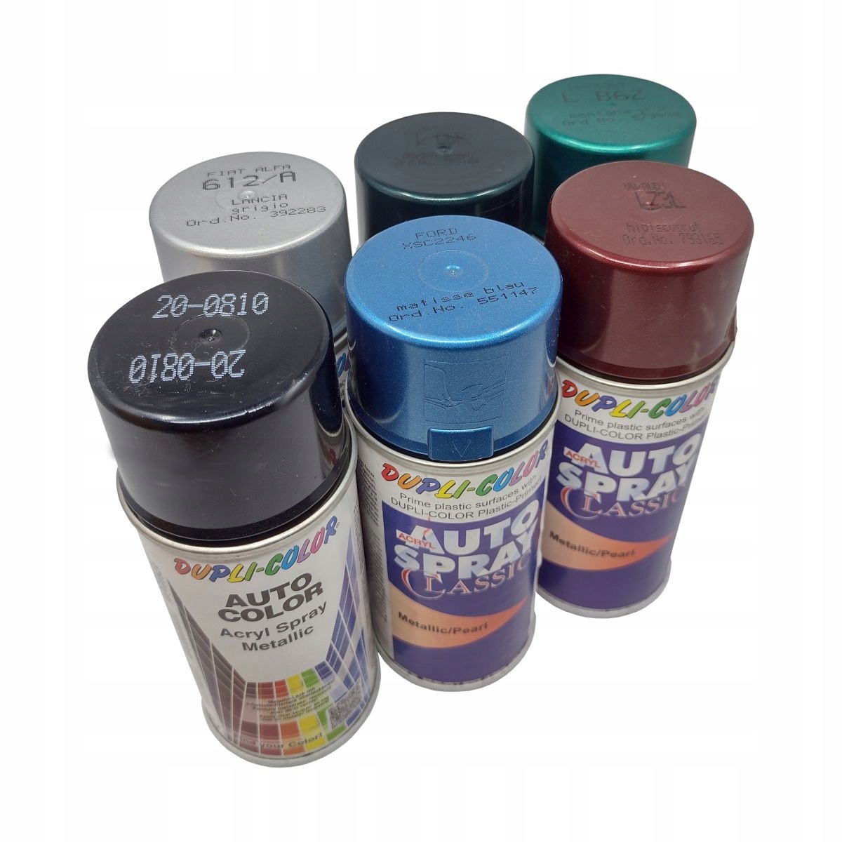 Zestaw 6x 150ML Spray Lakier Różne Deko met