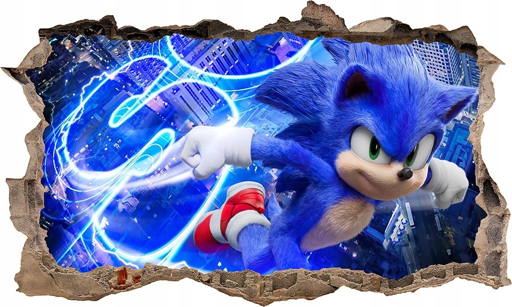 

Naklejka Plakat na Ścianę Sonic 3D XXXXXL