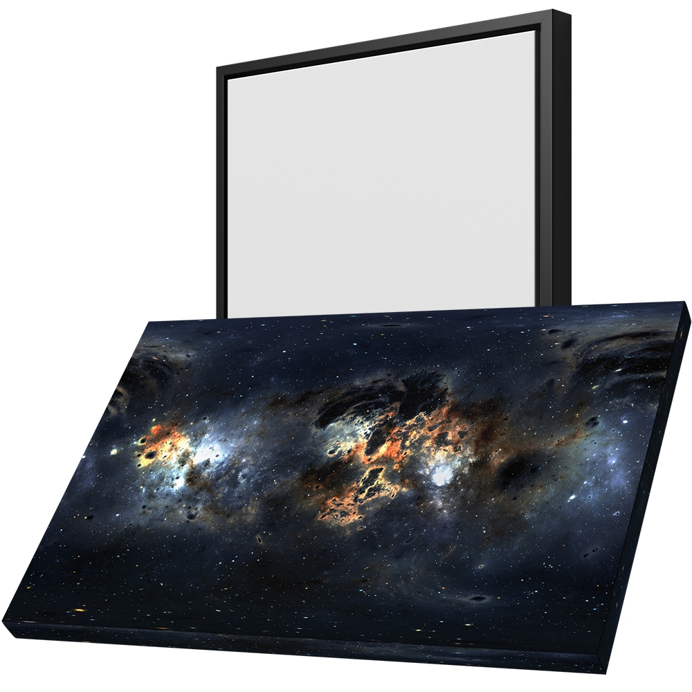 Obraz podświetlany Led Dark Galaxy ramka czarna Canvas Slim 60x90+ zasilacz
