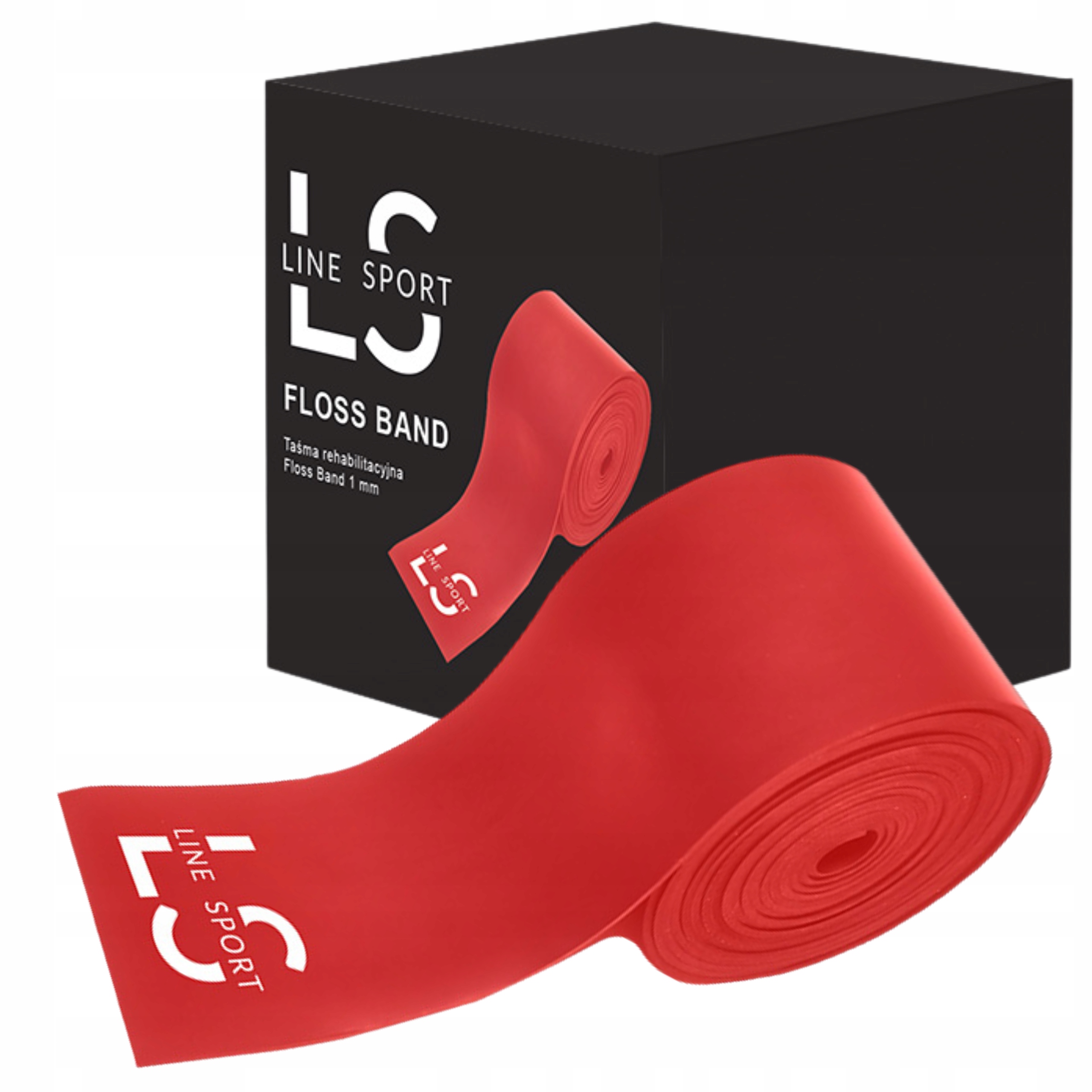 Taśma Rehabilitacyjna Sportowa Floss Band 207x5cm Czerwona Line Sport