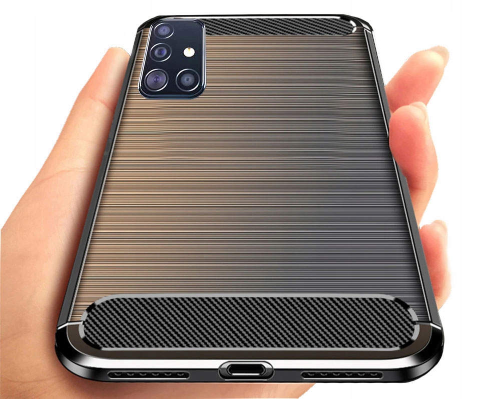 

Etui Pancerne Karbon do Samsung Galaxy A51 Szkło