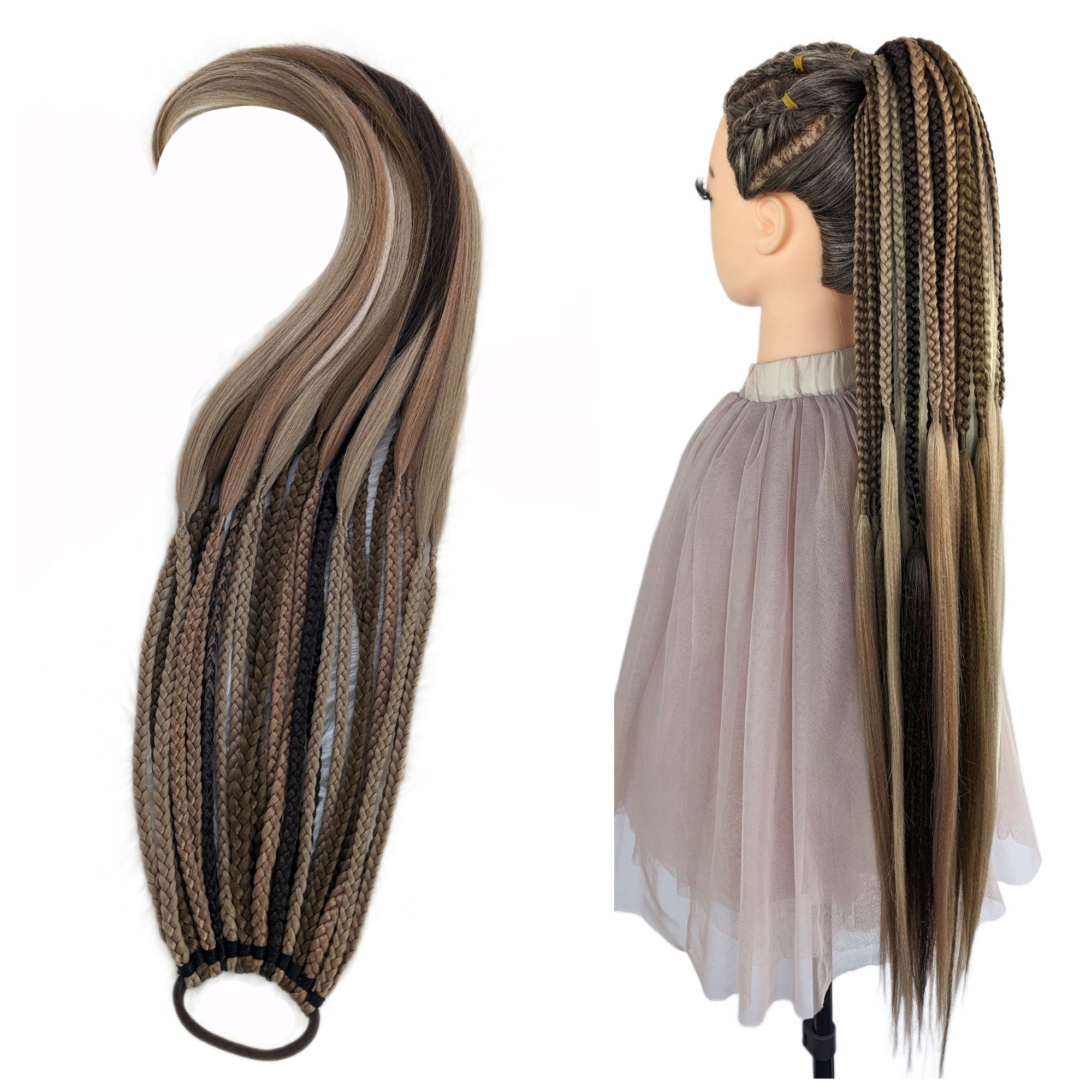 Syntetické copánky na gumičce, Poník na gumičce, Čokoládová Pokušení