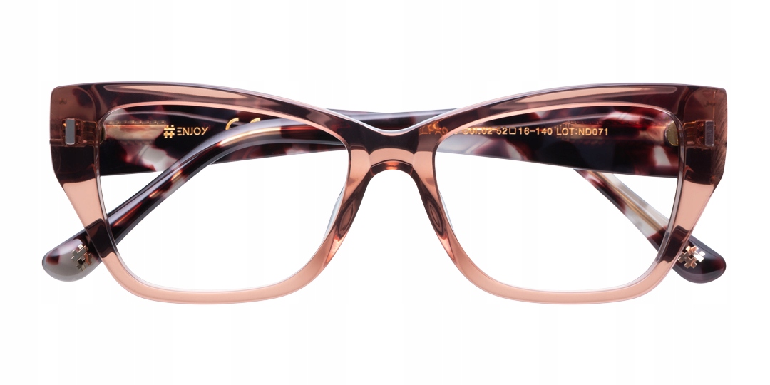 Oprawki Enjoy Clpa 038 C03 z Nakładkami Clip-On Transparentny brąz