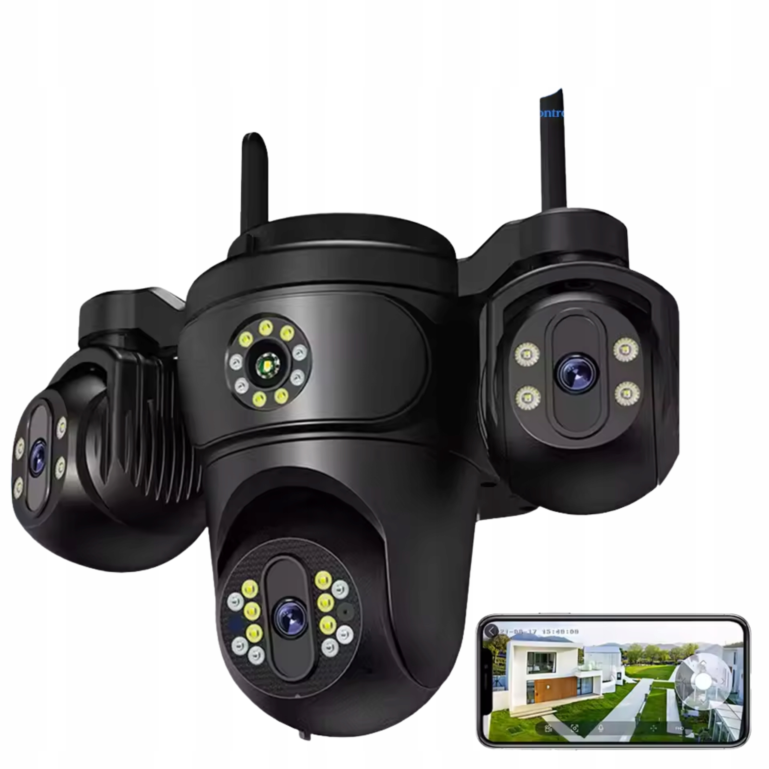 Ip kamera WiFi 15MP Ptz Auto Tracking 4 objektívy Full Hd so zoomom 4×