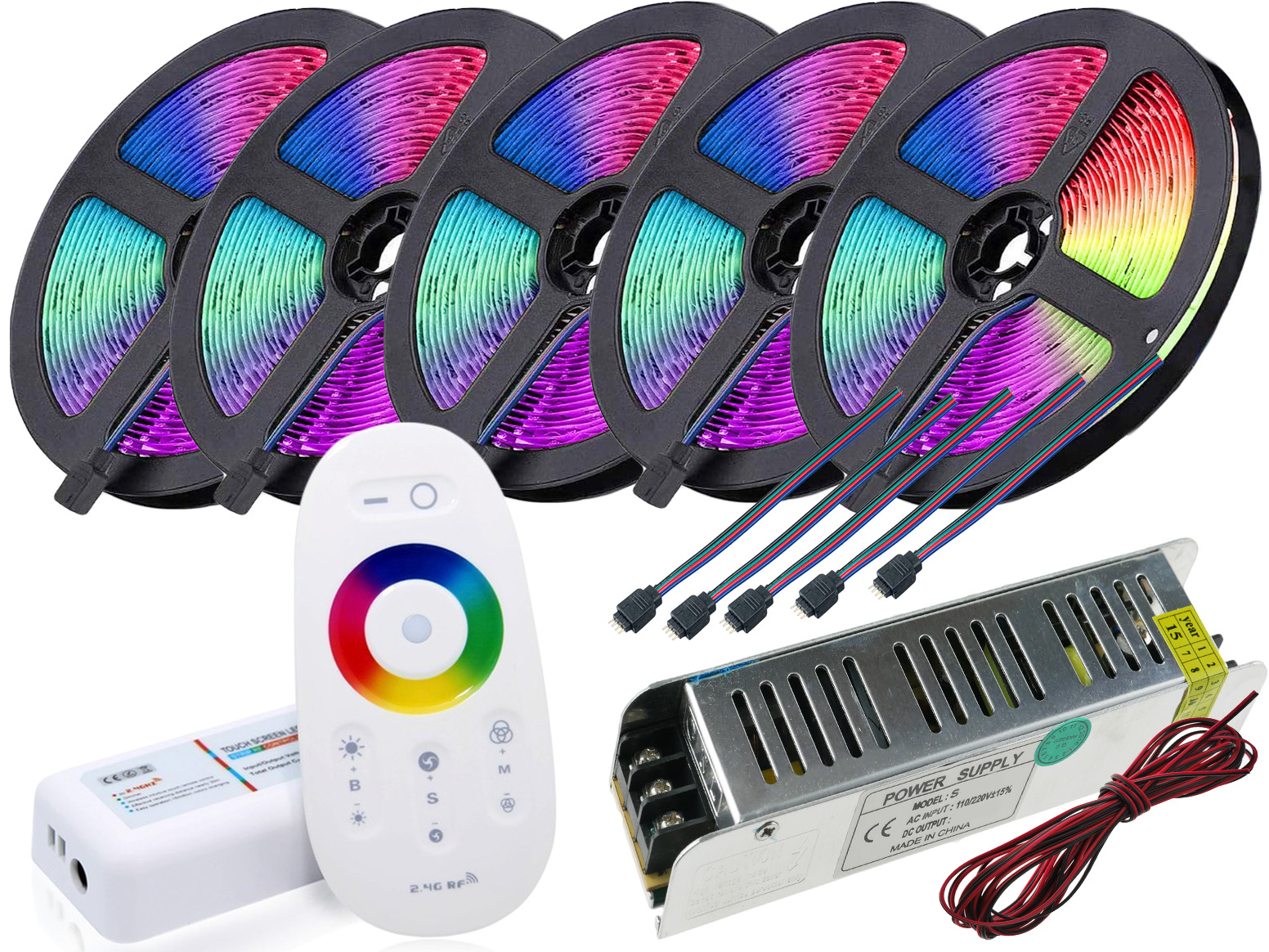 

Zestaw 25M 750 Led Pilot Taśma Zasilacz Rgb Biały