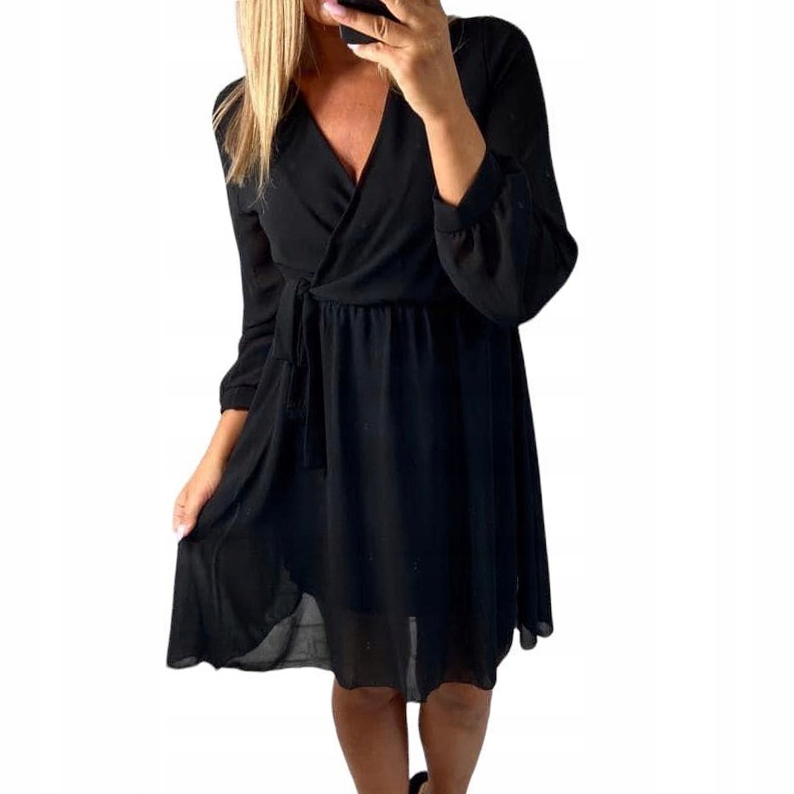 V954 Elegantní Šaty Perla Černá vel. 42 (XL)