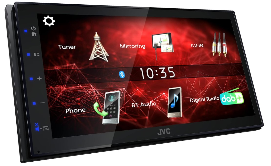 JVC KW-M27DBT radio 2-DIN DAB+ BT USB AUX MP3 FLAC IPHONE MIRRORING Model KW-M27DBT