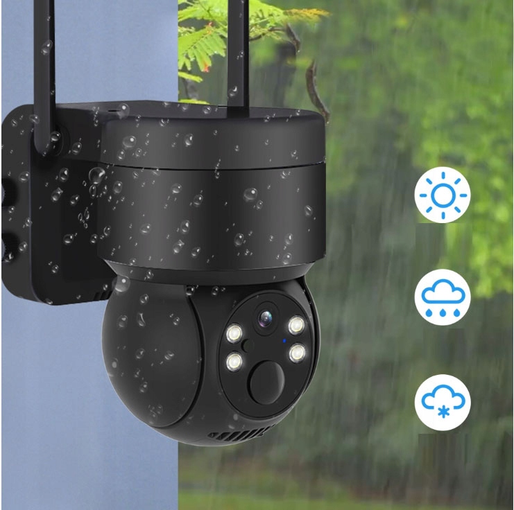 SOLARNA KAMERA WIFI 4MPX SMART ZEWNĘTRZNA OBROTOWA IP BEZPRZEWODOWA ALARM Marka bez marki