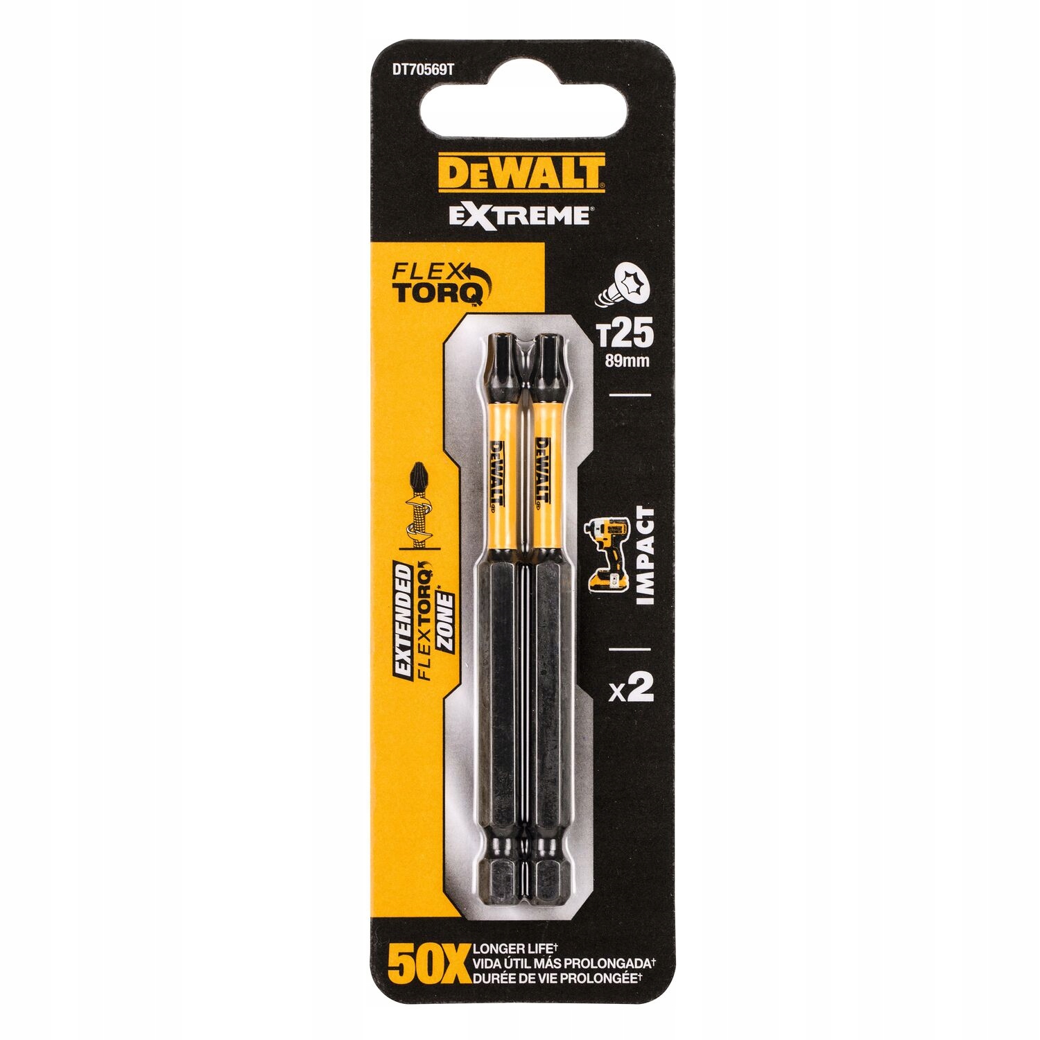 

Dewalt Bity Udarowe Torsion T25 89MM 2SZT DT70569T