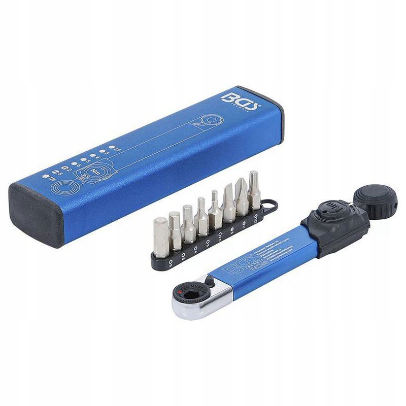 Momentový klíč Hex 6,3 mm (1/4") 2-10 Nm s sadou bitů Bgs
