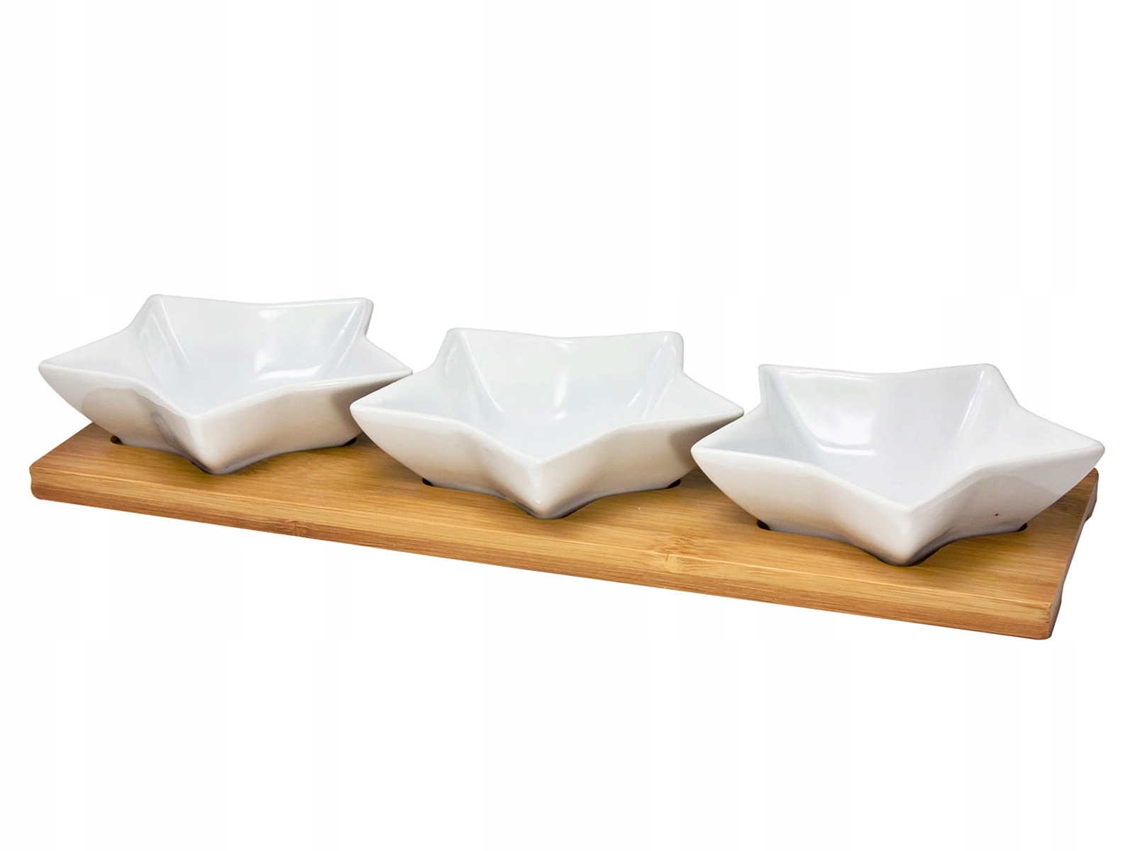 MISECZKI GWIAZDKI DO SOSÓW DIPÓW PRZEKĄSEK + DESKA BAMBUSOWA ZESTAW 3szt.