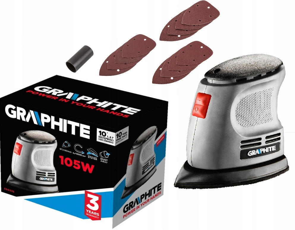 

Graphite Szlifierka Oscylacyjna Delta 105W 59G335