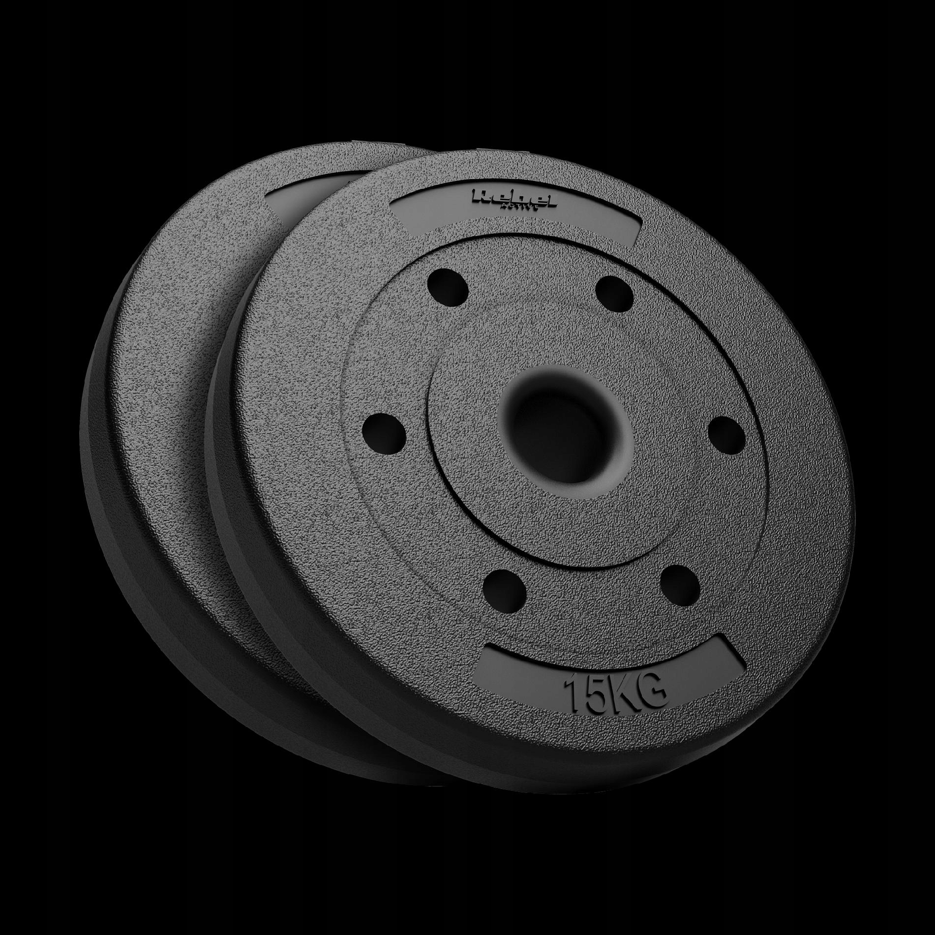 Sada bitumenových olympijských Závaží 2x15kg, otvor 51mm pro činky Rebel