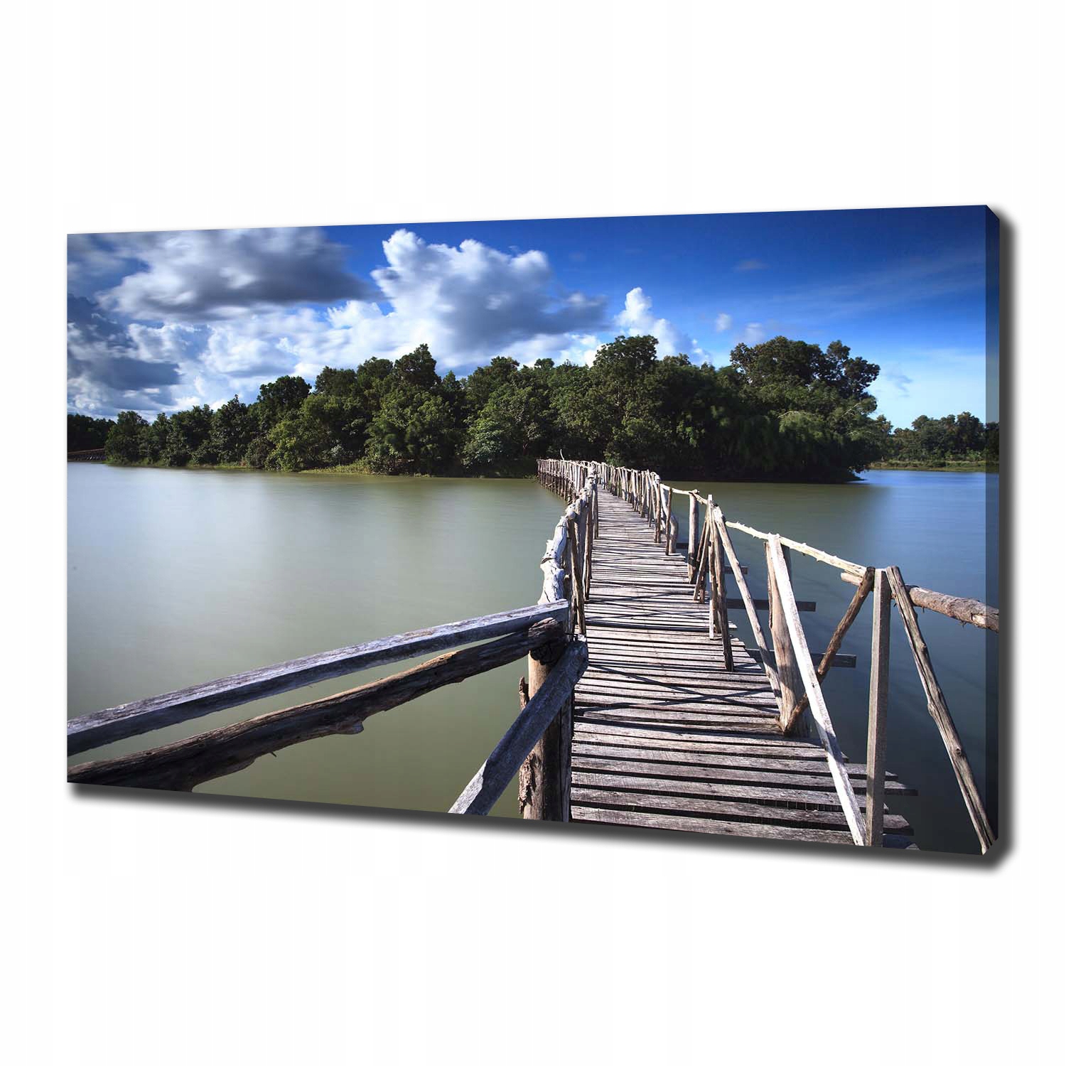 

Foto obraz na płótnie Drewniany most 100x70 cm