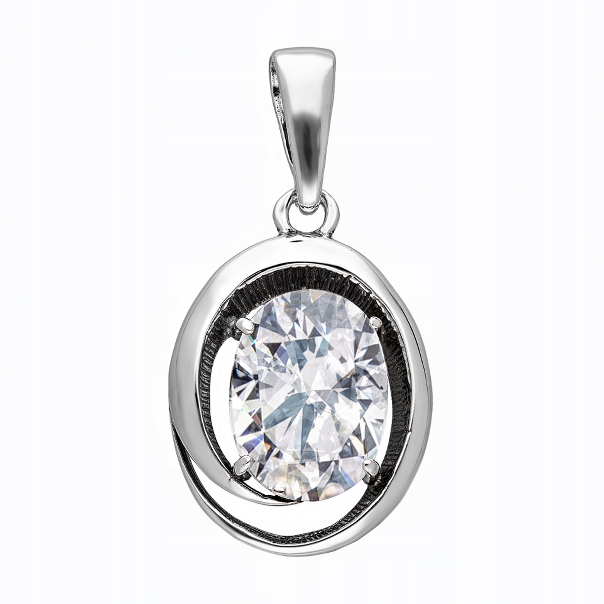 Stříbrný Oxidovaný Přívěsek Se Zirkonem, Dámský Přívěsek