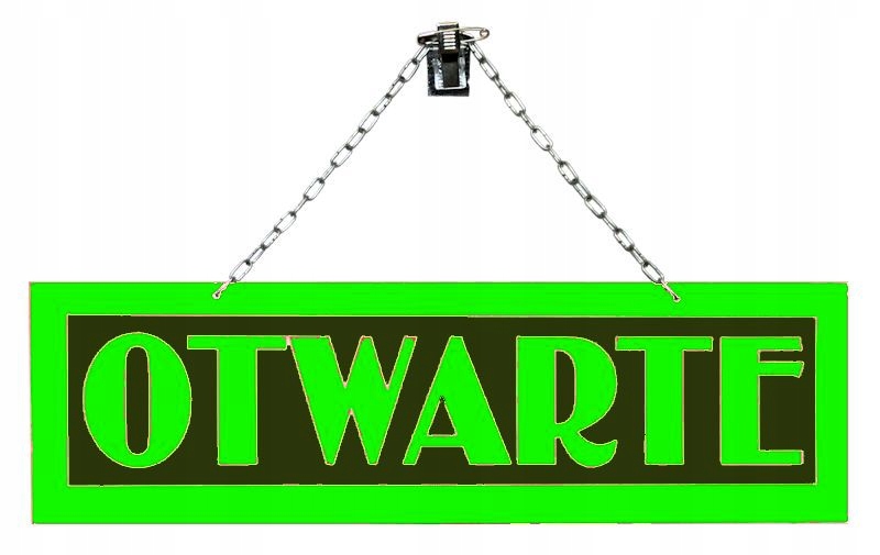 TABLICZKA OTWARTE ZAMKNIĘTE BD CZARNA KOLOR FLUO Marka inny