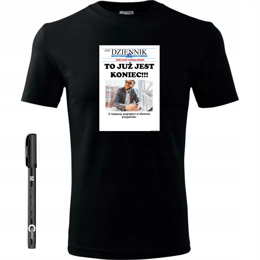 

T-shirt Prezent Wieczór Kawalerski +pisak Zdjęcie