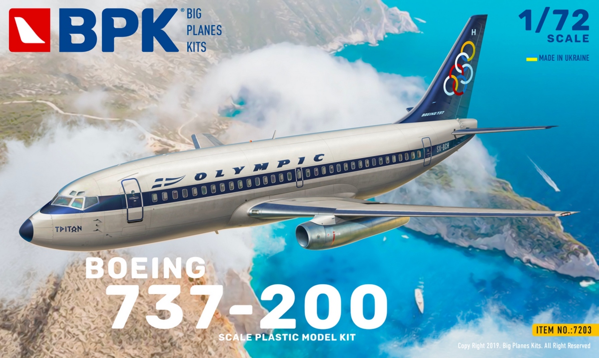 Boeing 737-200 Olympic Bpk Big Plane Kit 7203 v měřítku 1/72