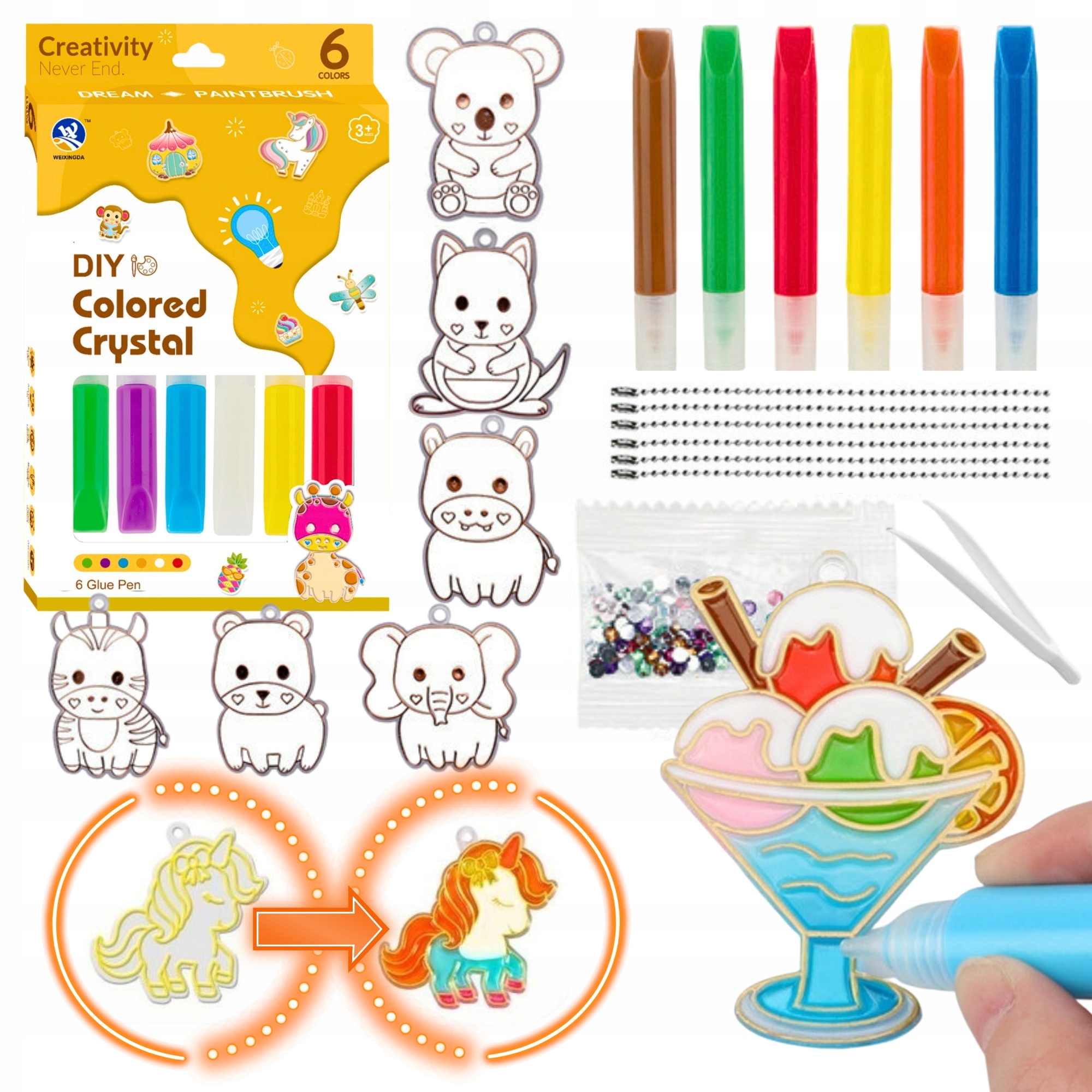 ZESTAW DO TWORZENIA BIŻUTERII BRELOKÓW BRANSOLETEK ZAWIESZEK DIY MALOWANIE