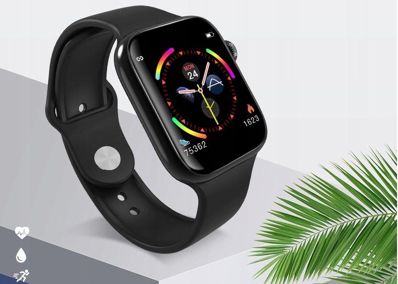 SMARTWATCH zegarek SPORT pulsometr KROKOMIERZ Kolor dominujący czarny