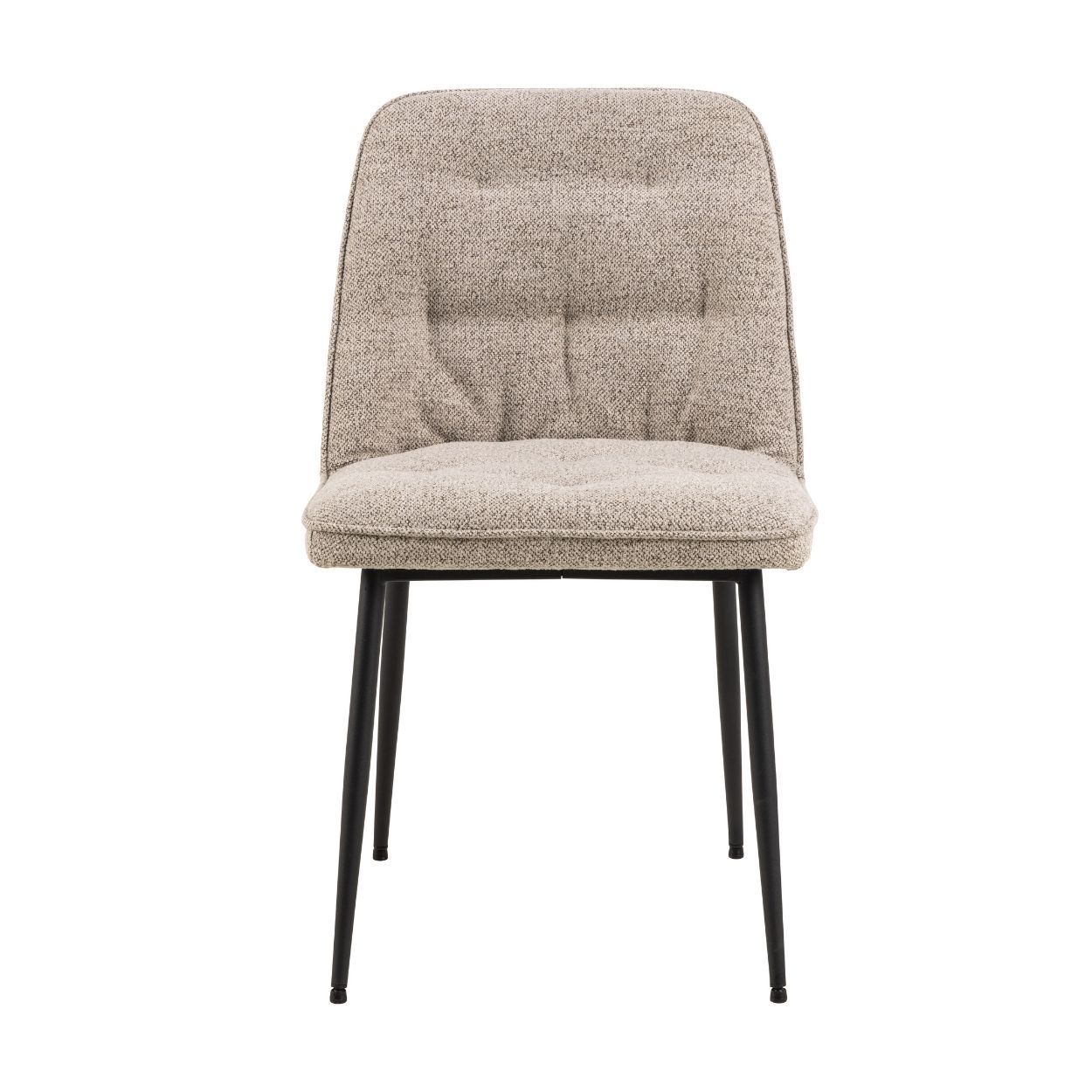 Béžová Stolička Čalúnené kreslo do obývačky s čiernymi oceľovými nohami